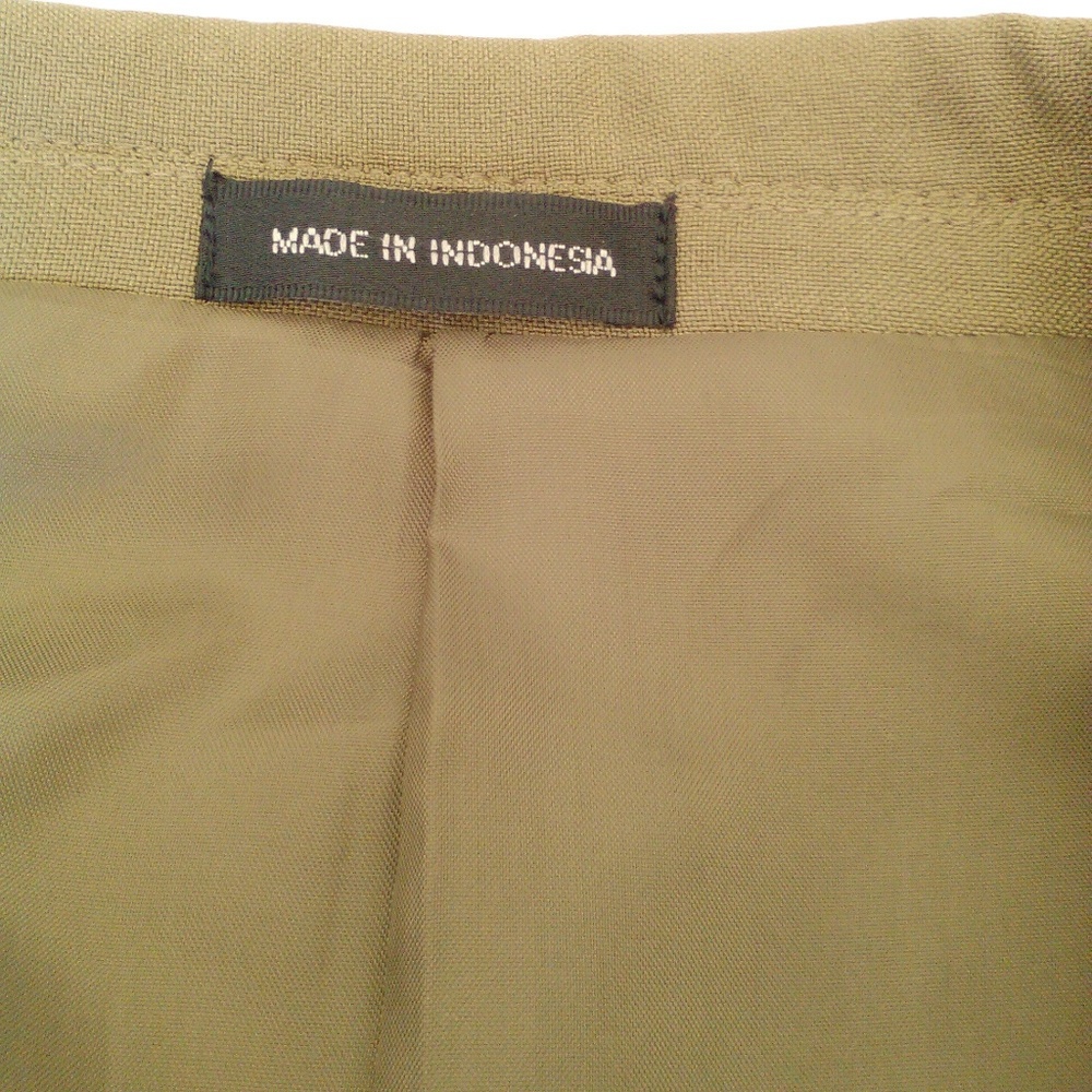 Camel Tan Corduroy Soprano Suit Blazer Peacoat Single-Breasted Sport Jacket Silk - Picture 2 of 8